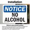 Signmission No Alcohol, 5 in W x Rectangle, Vinyl Decal OS-2PACK-NS-D-35-L-16002 - alternate 5